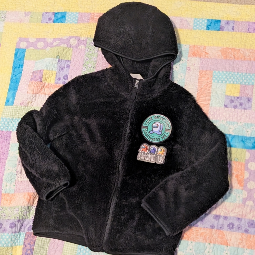H&M Among Us Black Fleece Hoodie